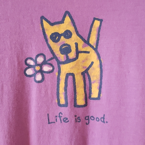 Life Is Good Tops Life Is Good Dog With Flower Classic Fit Tshirt Poshmark